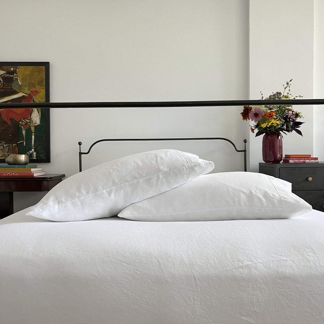 White Linen Pillow cases