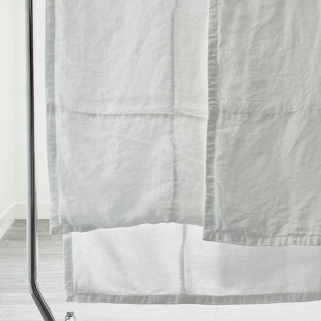 White Lightweight linen blanket
