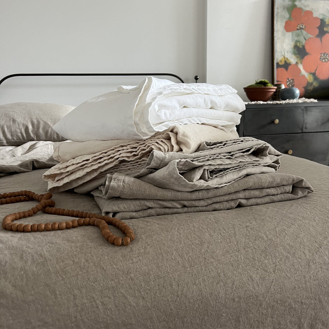 Natural Oatmeal Linen Light weight blanket