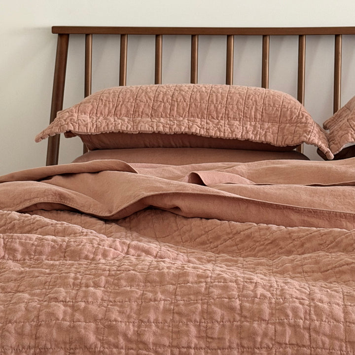 Blush Linen Pillowcase