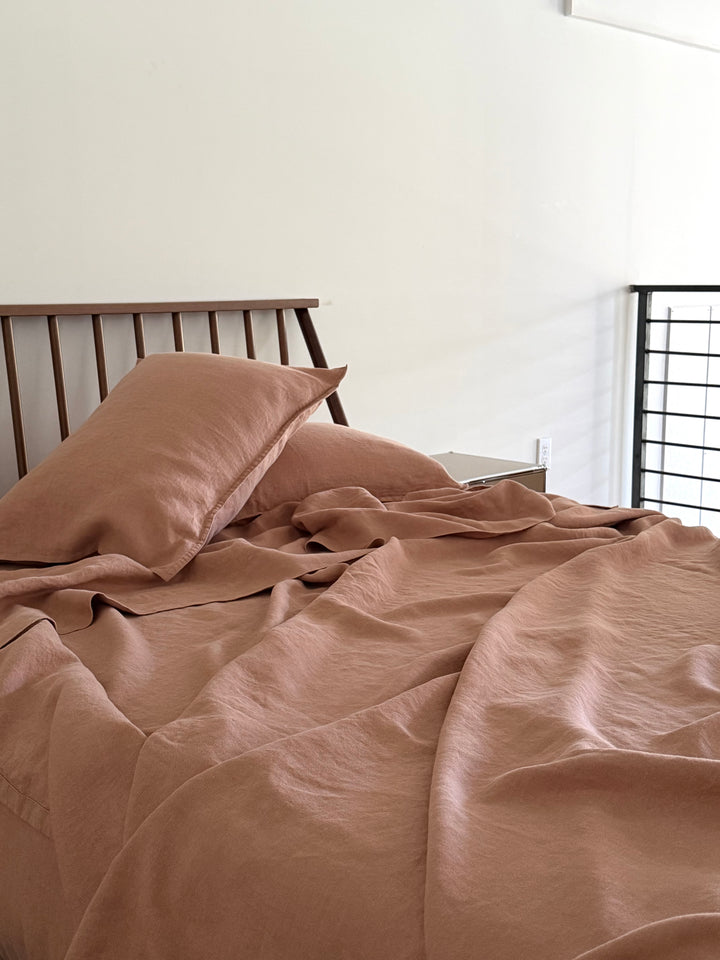 Blush Linen Sheet Set