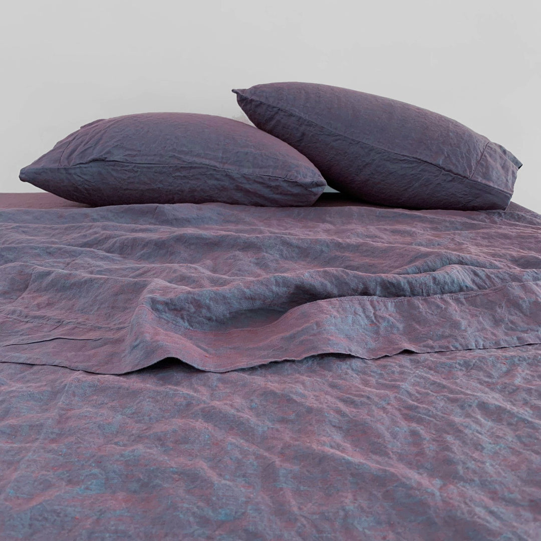 Copper Plum Linen Sheet Set