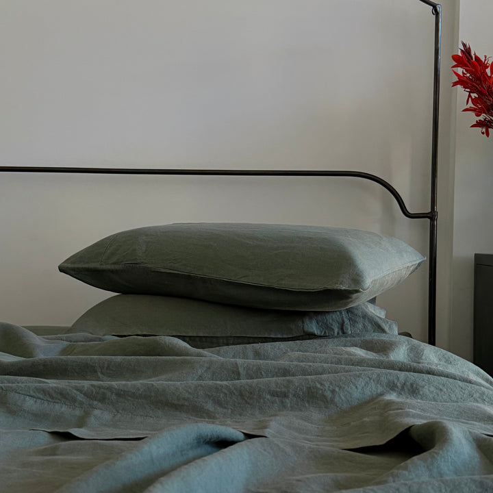 Sage Linen Sheet Set