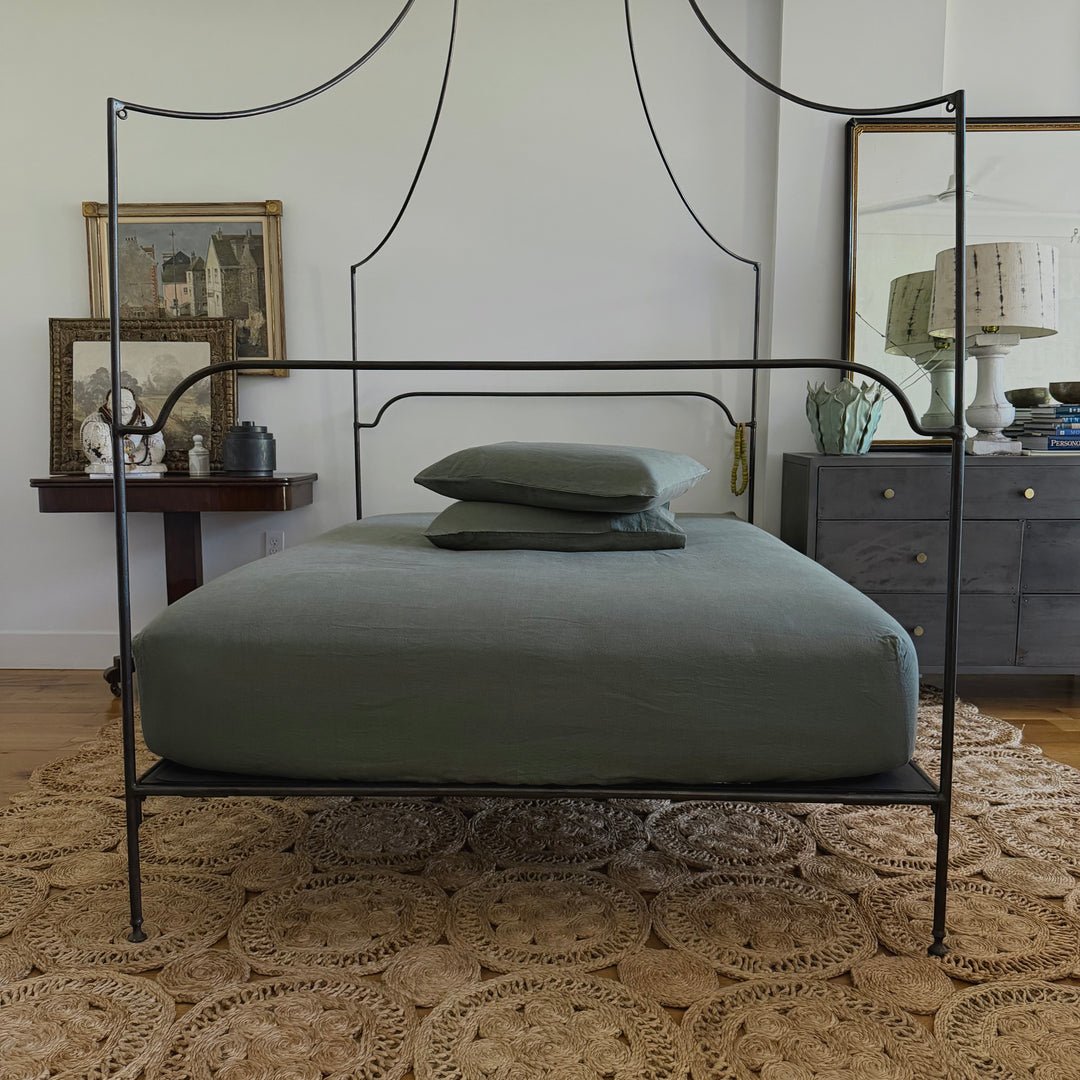 Sage Linen Fitted Sheet