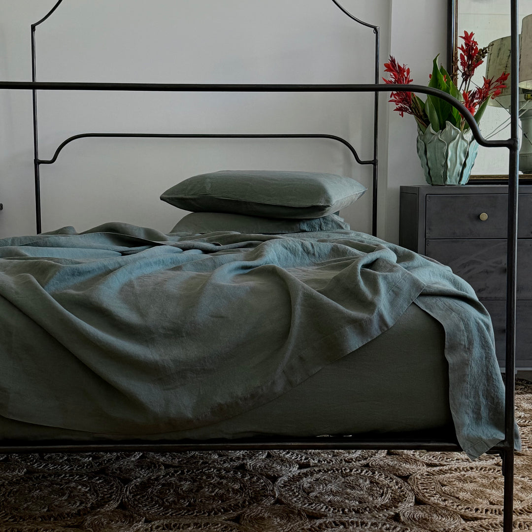 Sage Linen Sheet Set